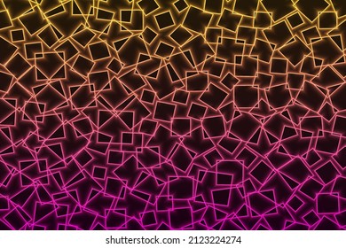 Abstract background with glowing shapes. Mix of glowing neon shapes