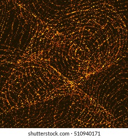Abstract Background Glowing Sparkling Particles. Texture Orange and Yellow Lights.