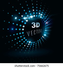 Abstract Background with Glowing Star