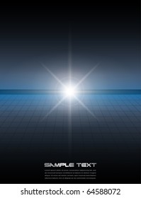 Abstract background glowing star, vector.