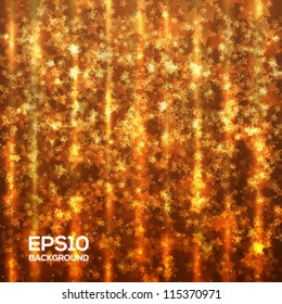 Abstract background with glowing stars. Vector illustration.