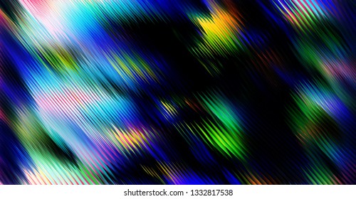 Abstract background with glowing stripes and particles. Vector vibrant texture