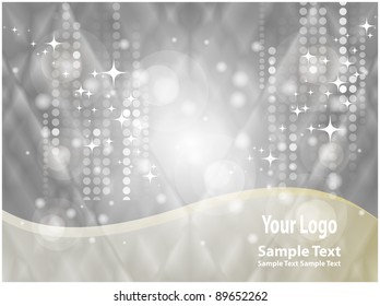 Abstract background with glowing vectors, flares and a smooth line