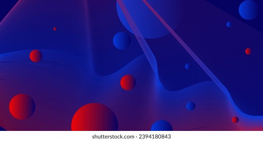 abstract background with glowing wave. Shiny moving lines design element. Modern purple blue gradient flowing wave lines. Futuristic technology concept technology lines waving