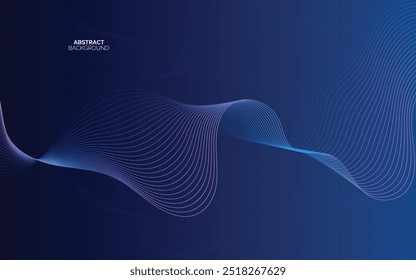 Abstract background with glowing wave. Shiny moving lines design element. Modern pink blue gradient flowing wave lines. Futuristic technology concept.