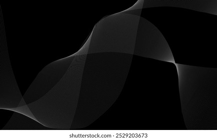 Abstract background with glowing wave. Shiny moving lines design element. Futuristic technology