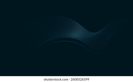 Abstract background with glowing wave. Shiny moving lines design element. Modern sky blue gradient flowing wave lines. Futuristic technology concept.
