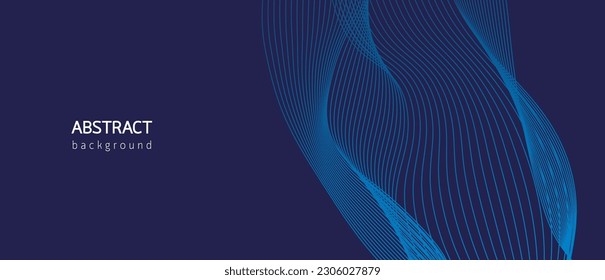 abstract background with glowing waves. Shiny moving lines design element. Modern gradient flowing wave lines. Vector illustration.