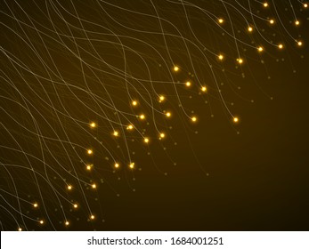 Abstract background with glowing wavy lines, futuristic banner, modern technology concept