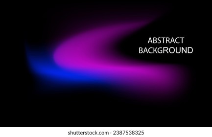 Abstract background with glowing wavy lines in the dark blue and purple color tone Vector illustration
