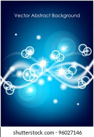 Abstract background of glowing wavy lines