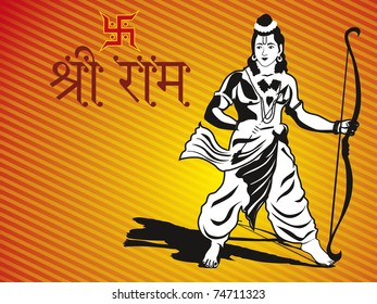 abstract background with god rama, vector illustration