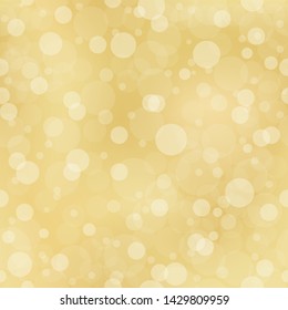 Abstract Background Gold bokeh light. White circles on yellow background. White circles on a yellow background. Vector illustration
