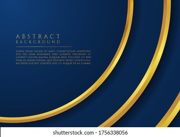 Abstrakter Hintergrund, goldener Kreis formen radialen Design-Luxus-Stil mit Platz für Text. Vektorgrafik.