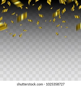 Abstract background with gold confetti