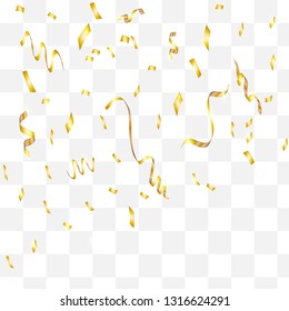 Abstract background gold confetti. vector background Celebration Vector illustration. 