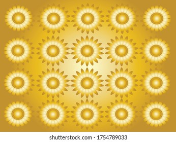 abstract background with gold floral vector