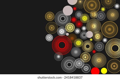 Fondo abstracto Patrones de diseño geométrico dorado.
