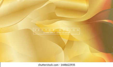Abstract Background of Gold Gradients. Vector liquid. illustration of eps 10