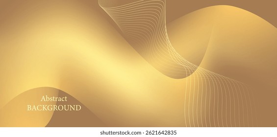 Abstract background in gold and light brown tones. The pattern emphasizes harmony and dimension, adding a luxurious and classic feel.