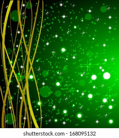 Abstract background with gold lines