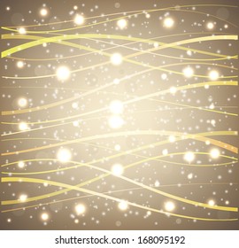 Abstract background with gold lines