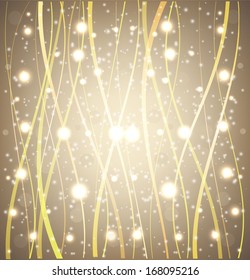 Abstract background with gold lines