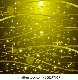 Abstract background with gold lines