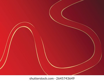 abstract background with gold lines. Red banner background. abstract red graphic design banner pattern background template	