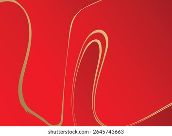 Fondo abstracto con líneas de oro. Fondo de Anuncio rojo. Plantilla de fondo de patrón de Anuncio de Diseño gráfico rojo abstracto	
