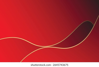 abstract background with gold lines. Red banner background. abstract red graphic design banner pattern background template	