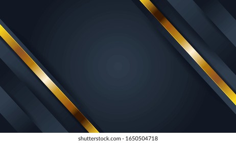 Abstract Background Gold Luxury Dark Navy Stock Vector (Royalty Free ...