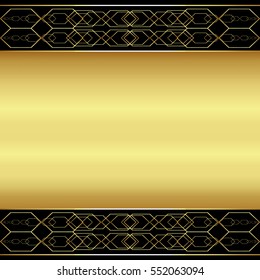 Abstract background with a gold metallic element, vector illustration