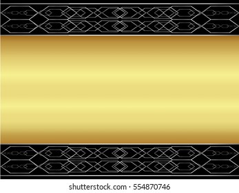 Abstract background with a gold metallic element, vector illustration