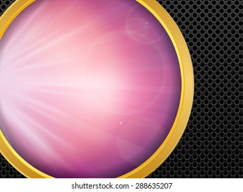 Abstract background gold  metallic and sunlight , vector illustration.