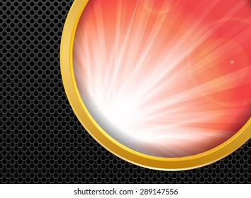Abstract background gold metallic and sunlight , vector illustration.