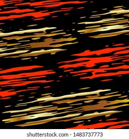 Abstract background with gold and red stripes on a black background. greeting card, brochure or banner 