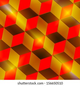 Abstract  background with gold squares , gold background , Vector Illustration technology design , Pattern background with colorful mosaic.