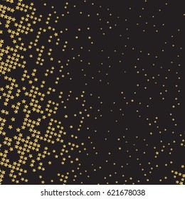 Fondo abstracto con confeti estrella dorada