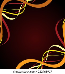 Abstract background with gold wave