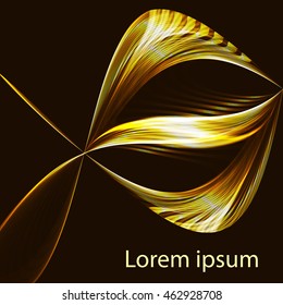 Abstract background with gold wave