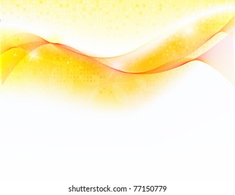 Abstract background with gold wave