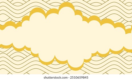 Abstract Background gold wave pattern with cloud shapes. Minimalist and modern design. Perfect for backgrounds, wallpapers, and branding.
