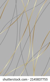 Abstract background with gold waves. Luxury golden pattern