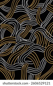 Abstract background Gold and white rope abstract lines 