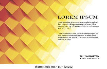 abstract background with golden 3d shapes