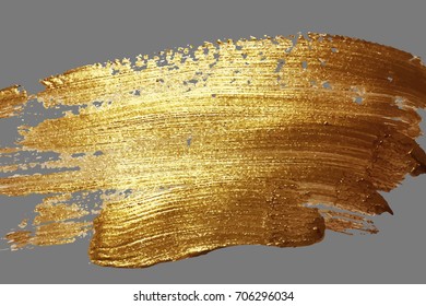 abstract background with golden brush stroke spot, grunge realistic vector illustration