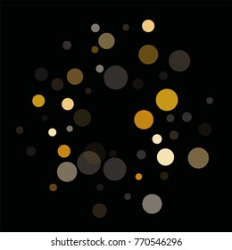 Abstract Background Golden Confetti Elements of Different Size and Color. Suitable as a Background for Greeting Cards and Posters, Christmas Design