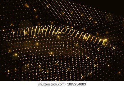 
abstract background with golden dots and shine. vector illustration