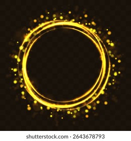 Abstract background with golden frame